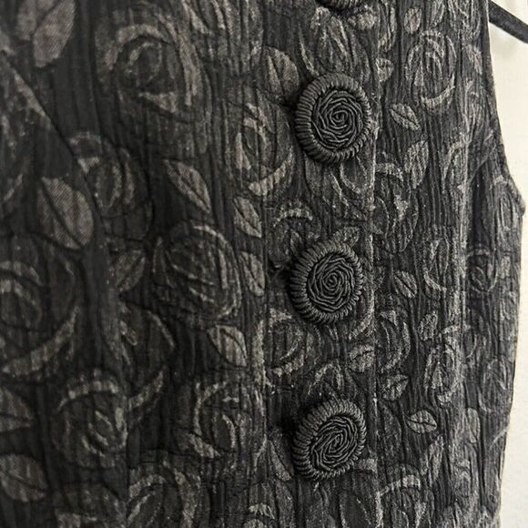 BB Dakota Grey & Black Brocade Sleeveless Fit & Flare Mini Dress Size Medium - Picture 7 of 11